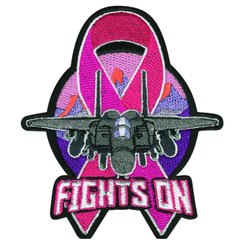 Fights On (Breast Cancer Awareness) Embroidered Patch – Badass Patches
