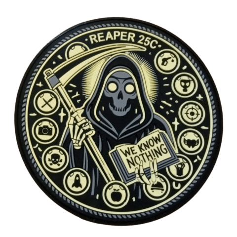 We Know Nothing Reaper PVC Patch – Badass Patches