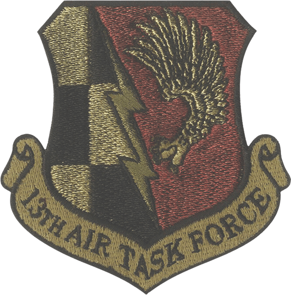 13th ATF Checkered Bolt Embroidered Shield - Badass Patches