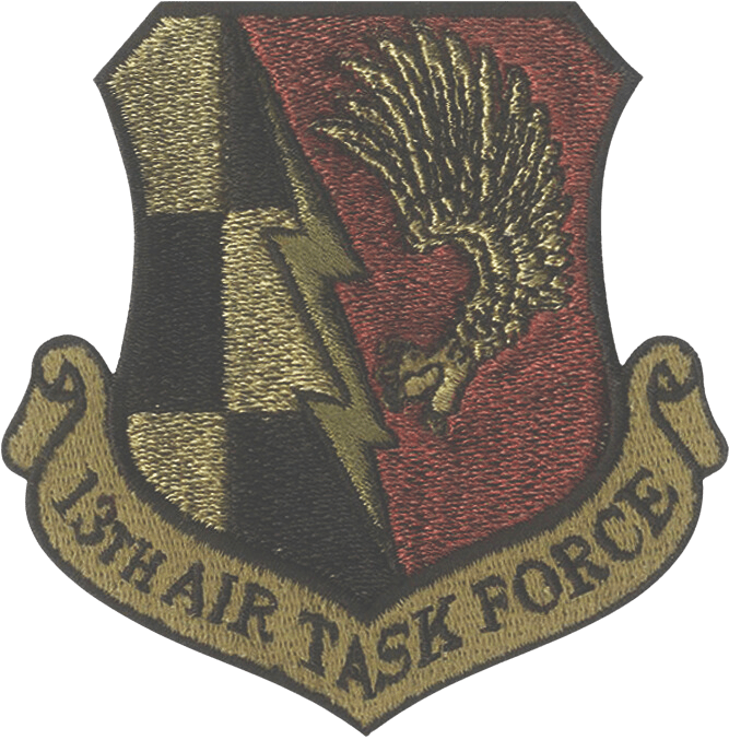 13th ATF Checkered Bolt Embroidered Shield - Badass Patches