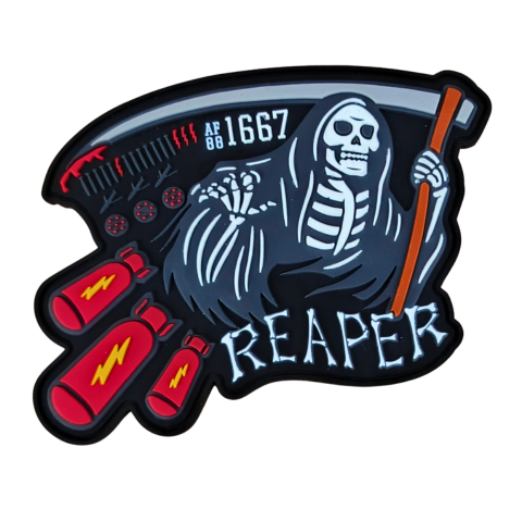 389th FS Nose Art Patch - Reaper 88-1667