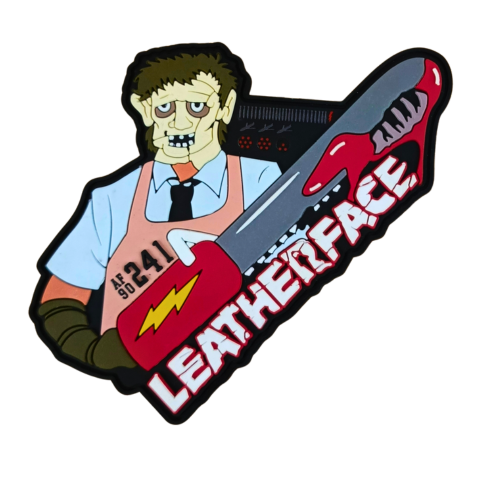389th FS Nose Art Patch - Leatherface 90-0241