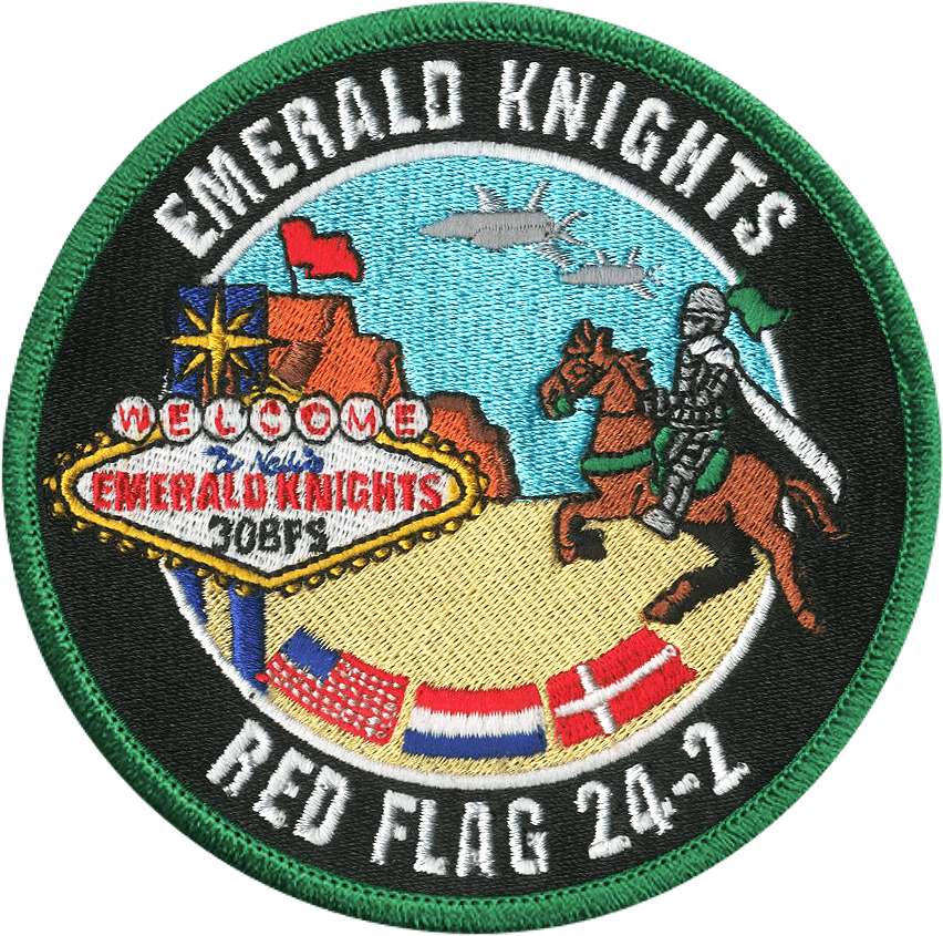 308 FS Emerald Knights Vegas Embroidered Patch – Badass Patches
