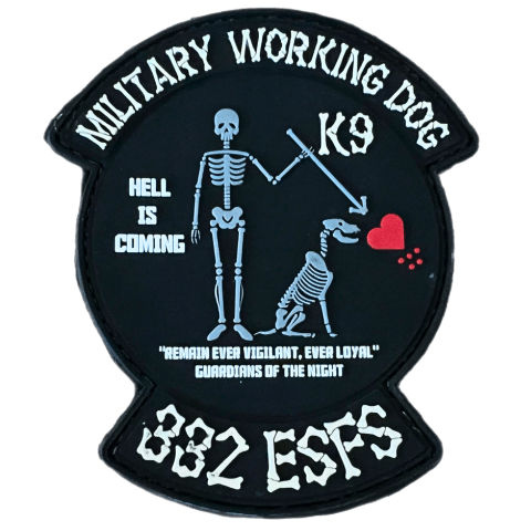 332 ESFS Military K9 Working Dog PVC Patch - Badass Patches