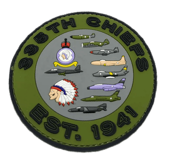335 FS Chiefs Heritage Jets PVC Patch - Badass Patches
