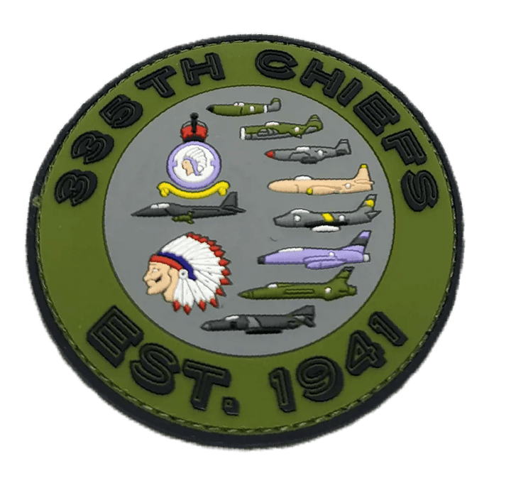 335 FS Chiefs Heritage Jets PVC Patch - Badass Patches