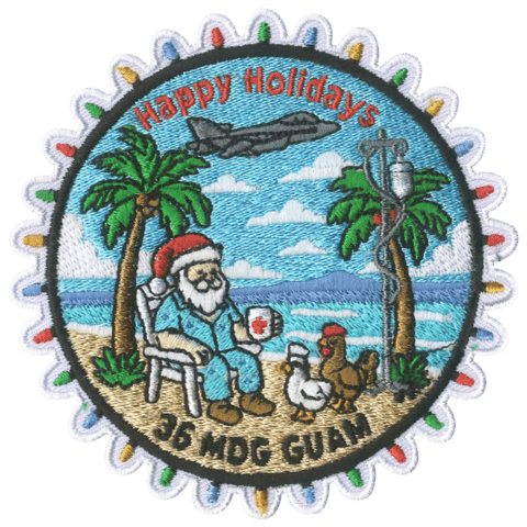 36 MDG Guam Holiday Embroidered Patch - Badass Patches