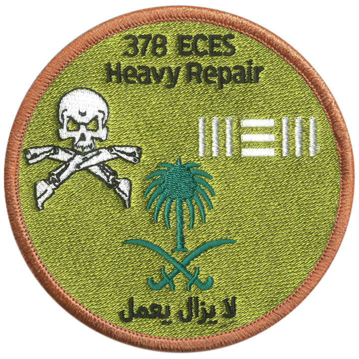 378 ECES Heavy Repair Embroidered Patch - Badass Patches