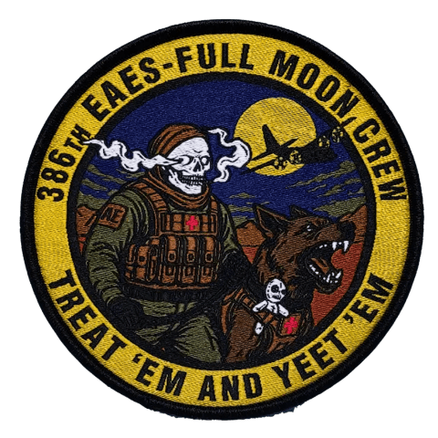 386 EAES Full Moon Crew Embroidered Patch - Badass Patches