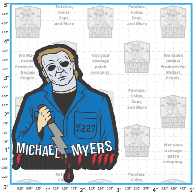 389FS Nose Art - Michael Myers 90 - 0227 - Badass Patches
