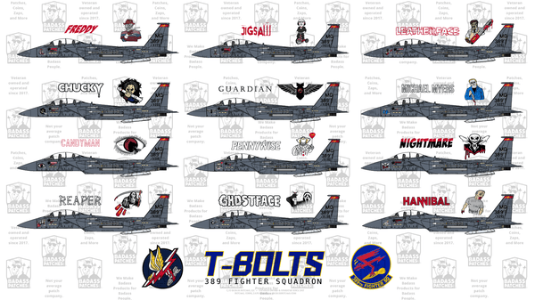 389th Fighter Squadron “Thunderbolts” Downloadable PDF - Badass Patches