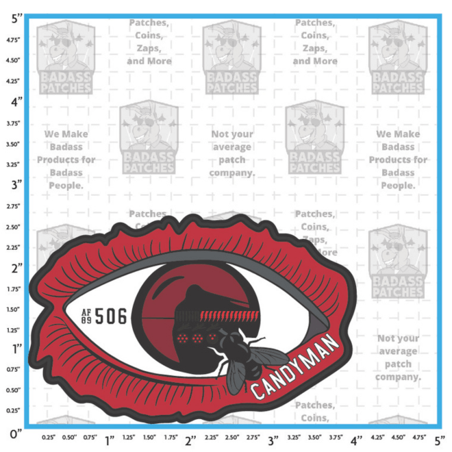 389th FS Nose Art - Candyman 89 - 0506 - Badass Patches
