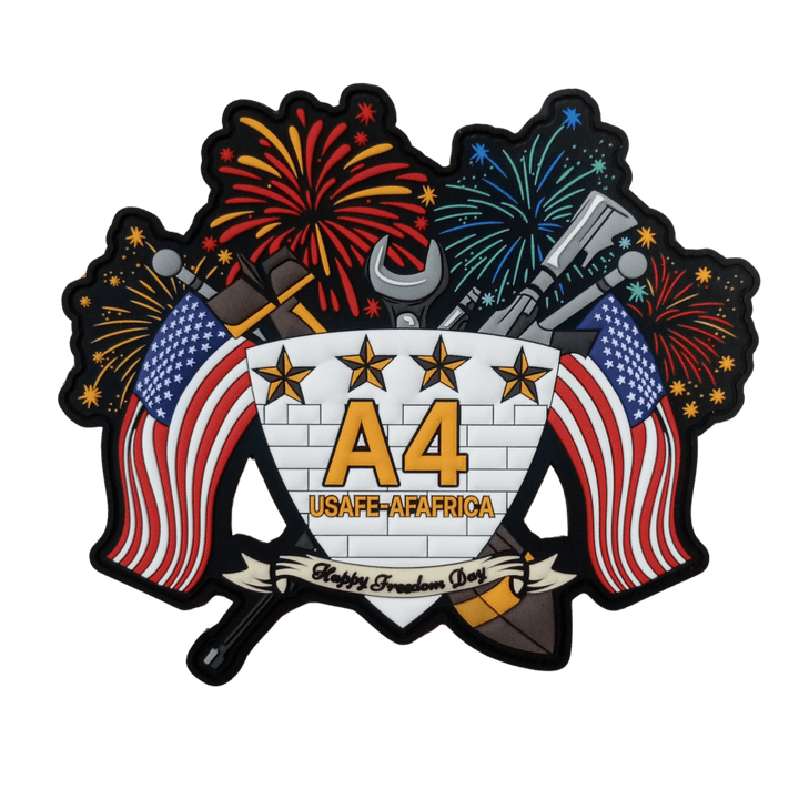 4th of July A4 Flag PVC Patch - Badass Patches