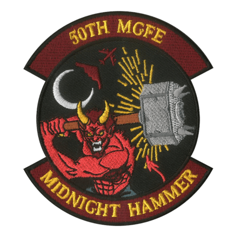 50th Devil Midnight Hammer Embroidered Patch - Badass Patches