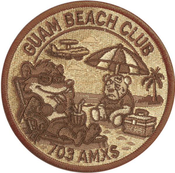 703 AMXS Guam Beach Club Embroidered Patch - Badass Patches