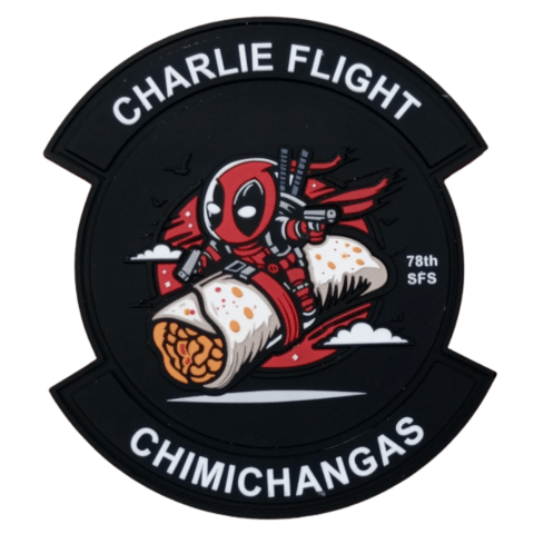 78th SFS Deadpool Chimichangas PVC Patch - Badass Patches