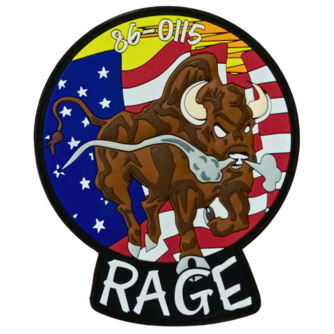 86 - 0115 RAGE BULL PVC - Badass Patches