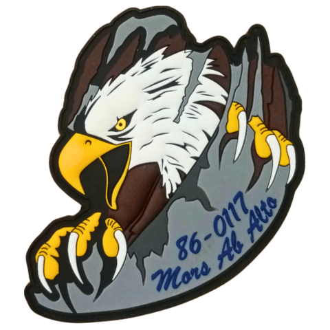 86 - 0117 Bald Eagle PVC Patch - Badass Patches