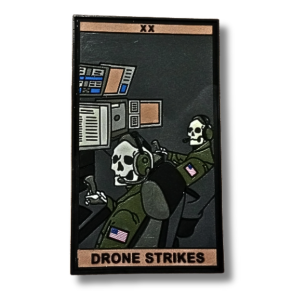 Drone Strikes Tarot Card - Lost Link Memes PVC Patch