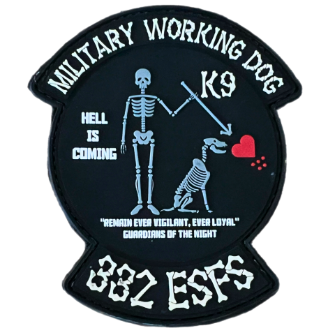 332 ESFS Military K9 Working Dog PVC Patch