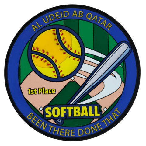 Al Udeid AB Qatar Softball PVC Patch - Badass Patches