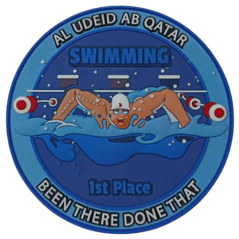 Al Udeid AB Qatar Swimming PVC Patch - Badass Patches