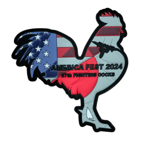 America Fest Cock PVC Patch - Badass Patches