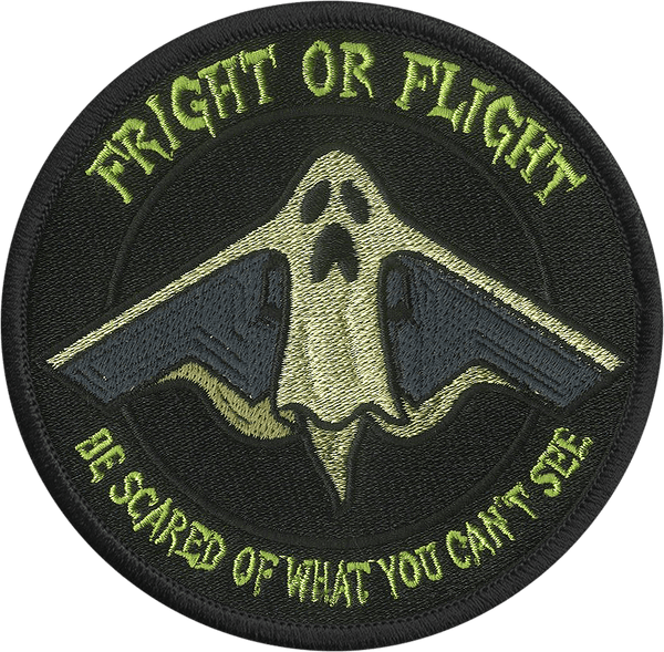 B - 2 Fright or Flight Embroidered Patch - Badass Patches