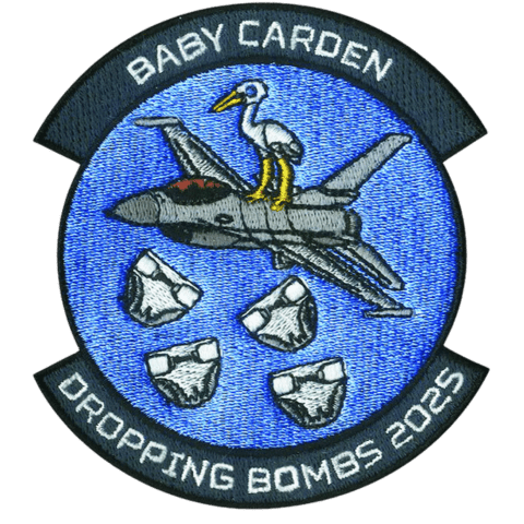 Baby Carden Dropping Bombs 25 - Badass Patches
