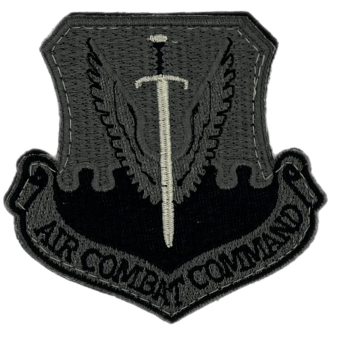 Black Air Combat Command Shield - Badass Patches