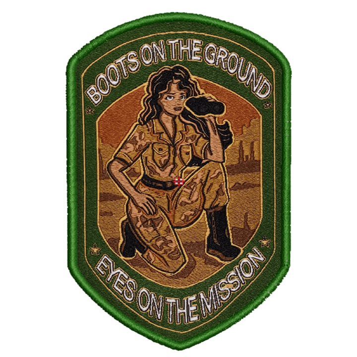 Boots on The Ground - Studio Elise - Woven Patch - Badass Patches