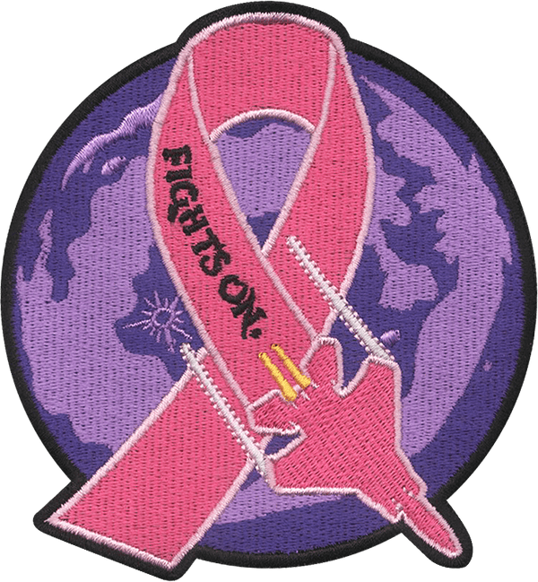 Breast Cancer Fighter Embroidered Patch - Kyle Ruby - Badass Patches