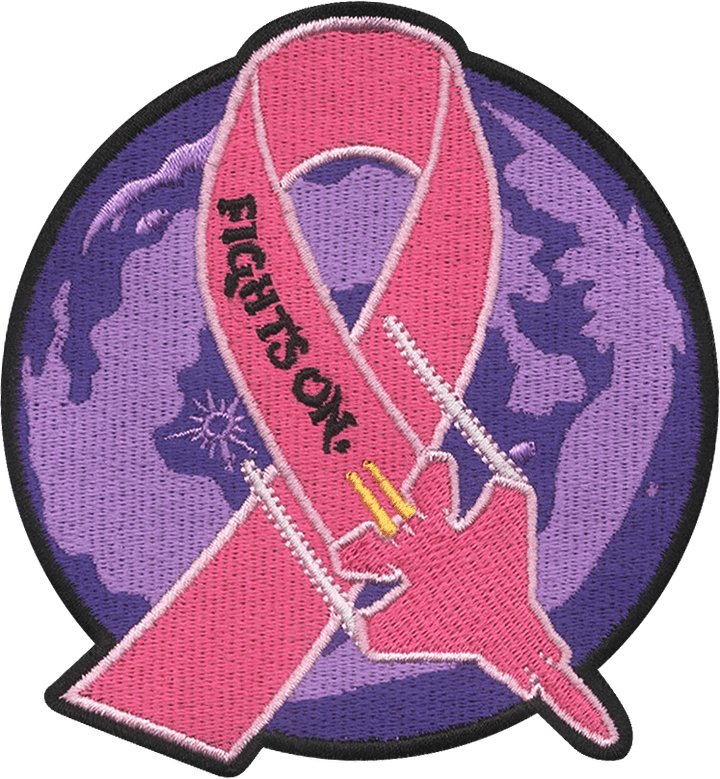 Breast Cancer Fighter Embroidered Patch - Kyle Ruby - Badass Patches