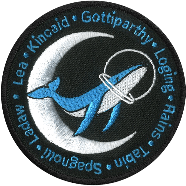 Cetacean Space Blue Whale PVC Patch - Badass Patches