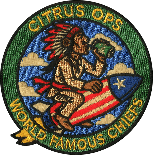 Citrus Ops Chief On Rocket Embroidered Patch - Badass Patches