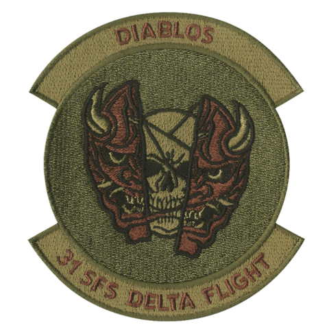 Delta Flight 31 SFS Diablos Embroidered Patch - Badass Patches