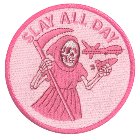 DP - 44 Slay All Day Reaper Embroidered Patch - Badass Patches
