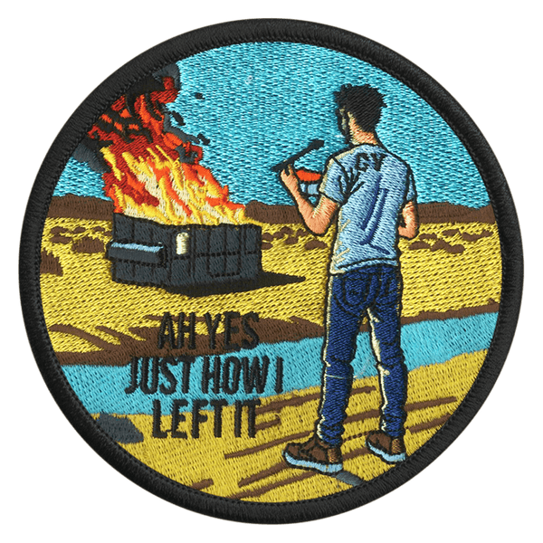 Dumpster Ah Yes Embroidered Patch - Badass Patches