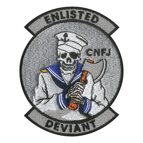 Enlisted Deviant Skeleton Embroidered Patch - Badass Patches