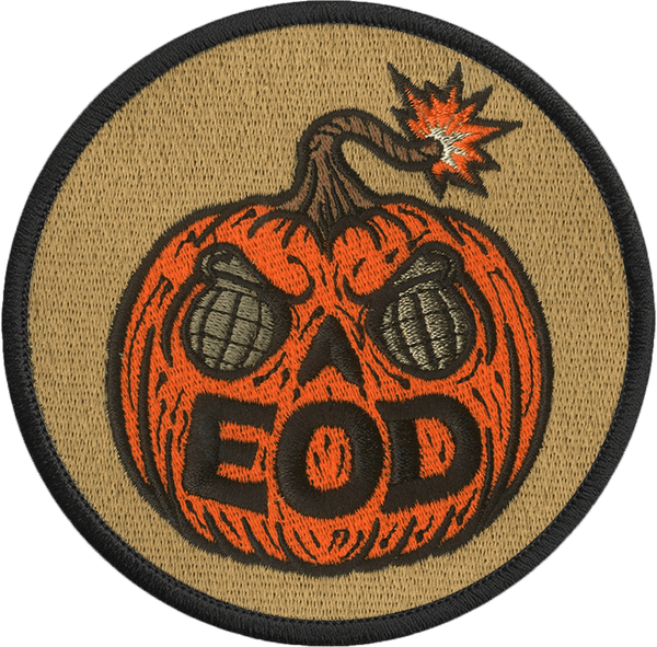 EOD Pumpkin Embroidered Patch - Badass Patches
