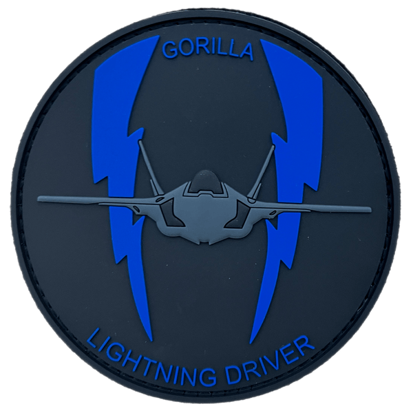 F - 35 58th FS Gorilla Lighting Driver PVC Badass Patch - Badass Patches
