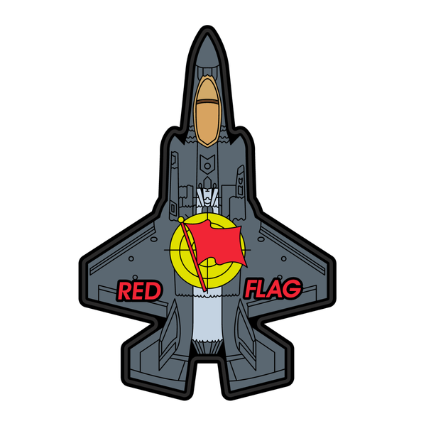 F - 35 Red Flag Jet PVC Patch - Badass Patches