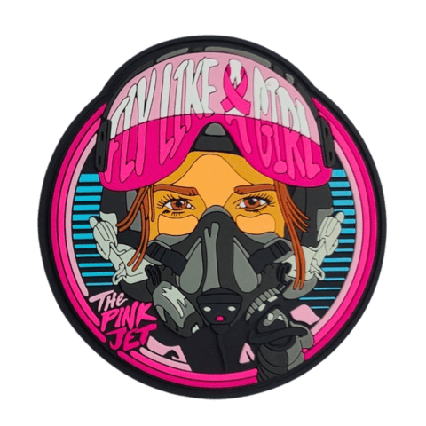 Fly Like a Girl x The Pink Jet PVC Patch (Latina) - Badass Patches