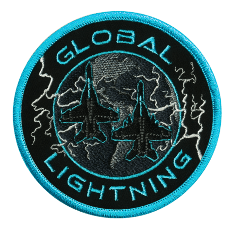 Global Lightning Embroidered Patch - Badass Patches