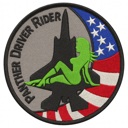 Glow Panther Driver Rider Embroidered Patch - Badass Patches