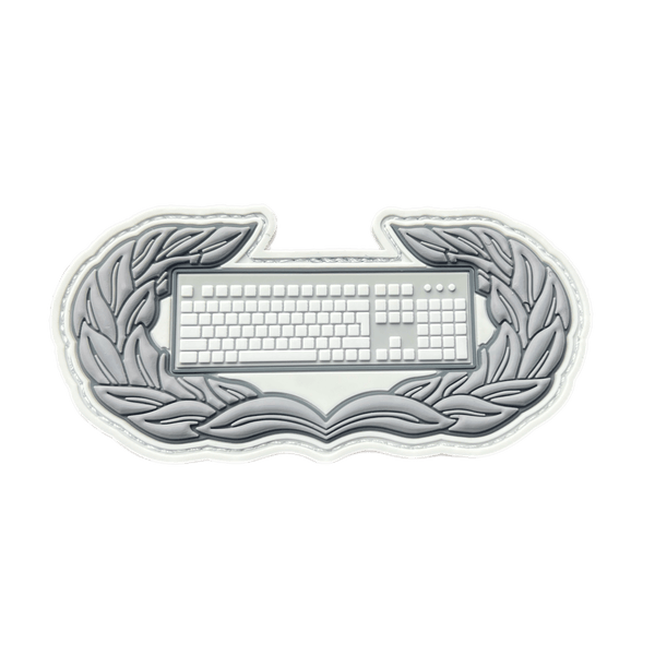 Grey Keyboard Wings - Badass Patches