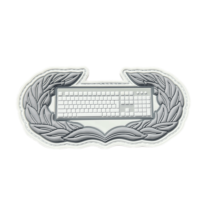 Grey Keyboard Wings - Badass Patches