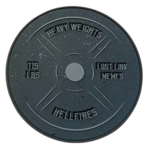 Heavy Weights & Hellfires PVC Patch - Lost Link Memes - Badass Patches