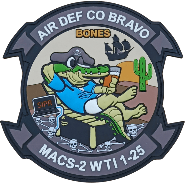 MACS - 2 WTI 1 - 25 ADC - B BONES PVC Patch - Badass Patches