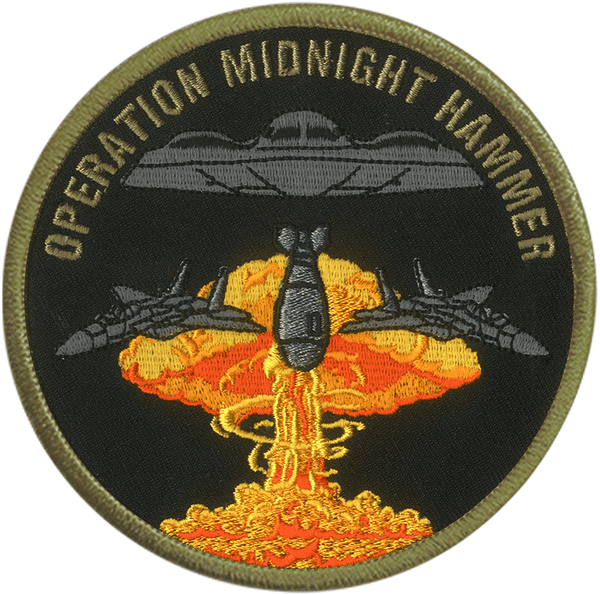 Midnight Hammer Explosion Embroidered Patch - Badass Patches